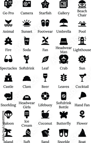 set of icons