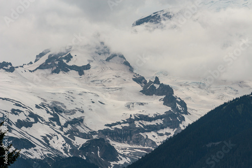 snow covered mountains