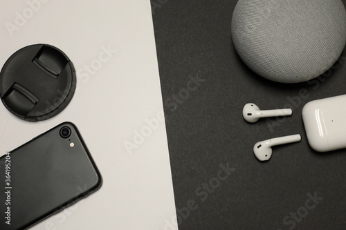 Technology Background White and Black