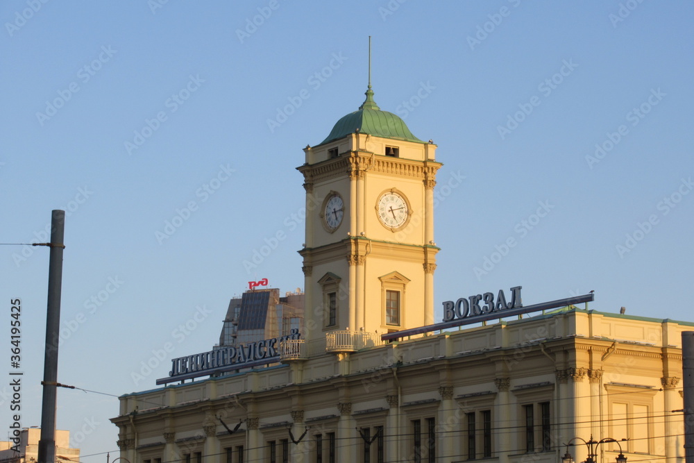 Fototapeta premium Russia, Moscow City, Komsomolskaya square, July 2020 (75)