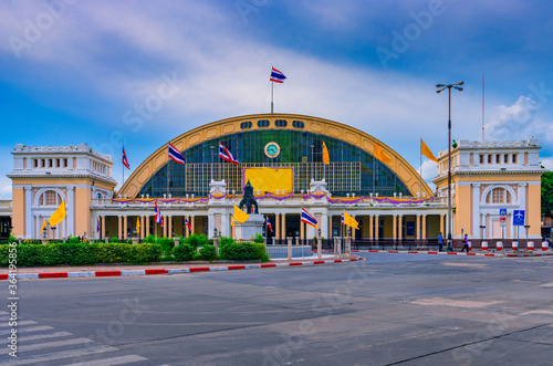 Photography Bangkok Railway Station (Hua Lamphong  Station)  in Bangkok, Thailand