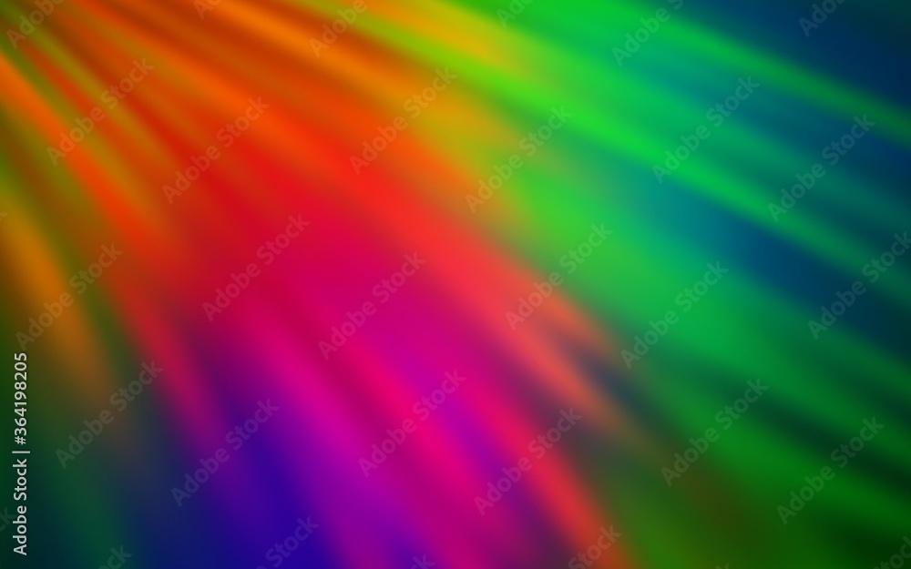 Dark Multicolor vector texture with colored lines. Lines on blurred abstract background with gradient. Pattern for your busines websites.