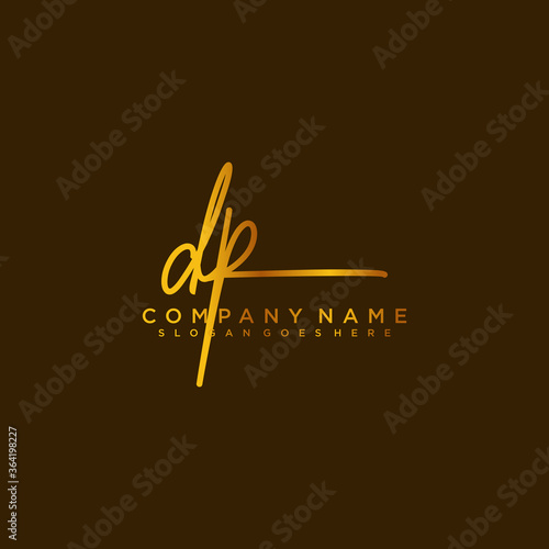 DP initials signature logo. Handwriting logo vector templates. Logo for business, beauty, fashion, signature photo