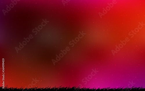 Light Pink, Red vector texture with milky way stars. Blurred decorative design in simple style with galaxy stars. Pattern for futuristic ad, booklets.