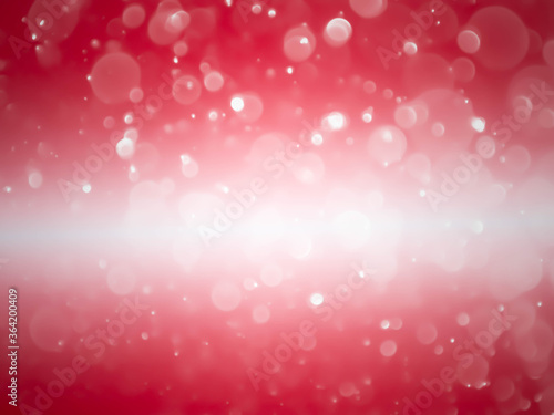 Abstract red bokeh lights with soft light background. Blur wall.