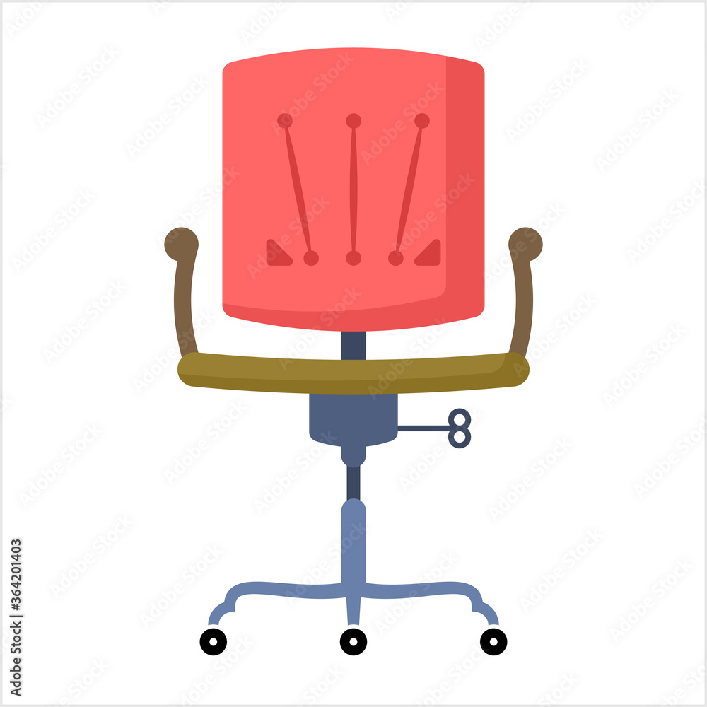 Office Chair Icon, Revolving Chair Office Chair Icon, Revolving Chair