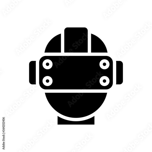 VR glasses icon in glyph style isolated on white background. EPS 10 photo