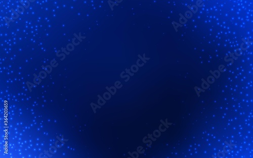 Dark BLUE vector texture with milky way stars. Blurred decorative design in simple style with galaxy stars. Template for cosmic backgrounds. © smaria2015