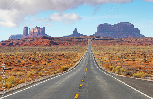 Famous highway in monument valley, 