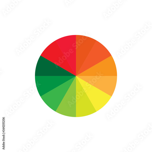 Color palette icon vector logo illustration flat style