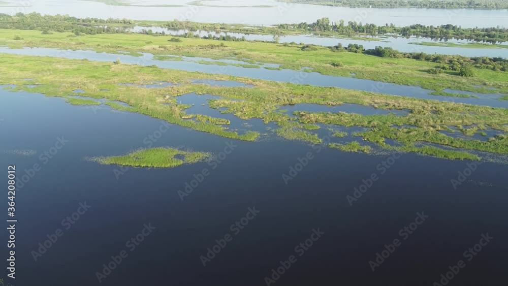 Aerial photography. Top view of the river with spills and islands
Aerial photography. Top view of the river with spills and islands