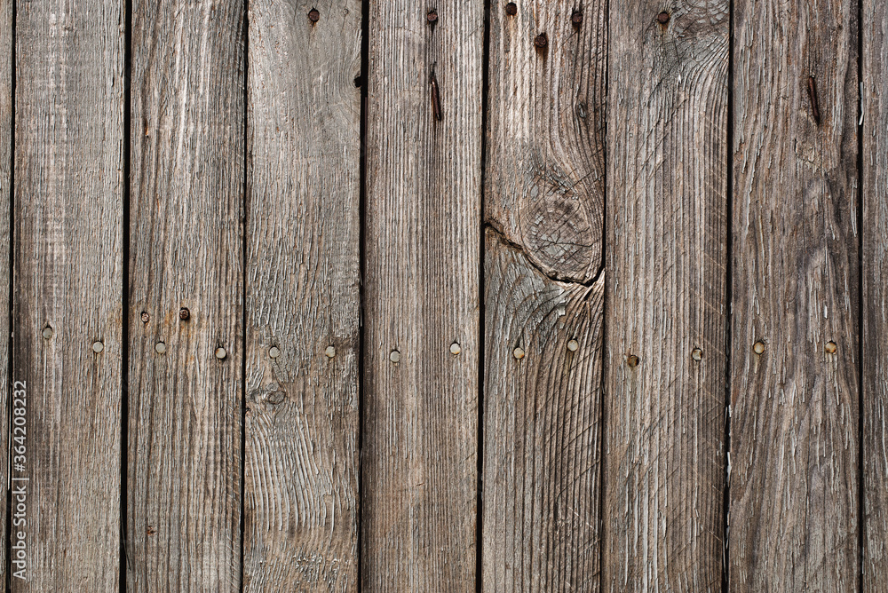 Fototapeta premium Old wooden plank shabby and weathered natural background