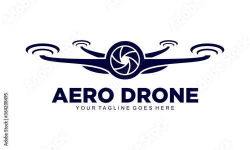 Aero drone for capturing photo on adventure vector illustration design