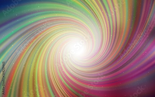 Light Green, Red vector texture with milky way stars. Shining illustration with sky stars on abstract template. Smart design for your business advert.