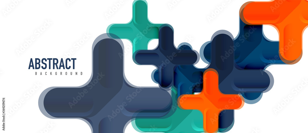 Glossy multicolored plastic style cross composition, x shape design, techno geometric modern abstract background. Trendy abstract layout template Glossy multicolored plastic style cross composition, x shape design, techno geometric modern abstract background. Trendy abstract layout template