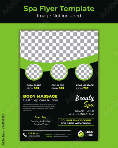 Spa flyer template 