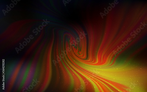 Dark Orange vector background with astronomical stars. Shining illustration with sky stars on abstract template. Pattern for futuristic ad, booklets.