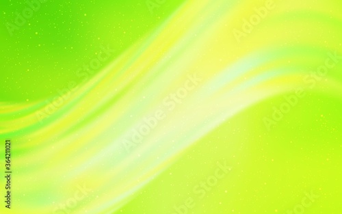Light Green, Yellow vector texture with milky way stars. Space stars on blurred abstract background with gradient. Pattern for astrology websites.