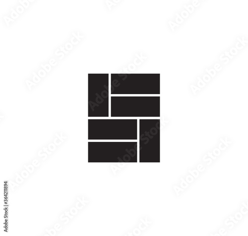 Paving icon vector flat style trendy