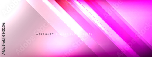 Motion concept neon shiny lines on liquid color gradients abstract backgrounds. Dynamic shadows and lights templates for text