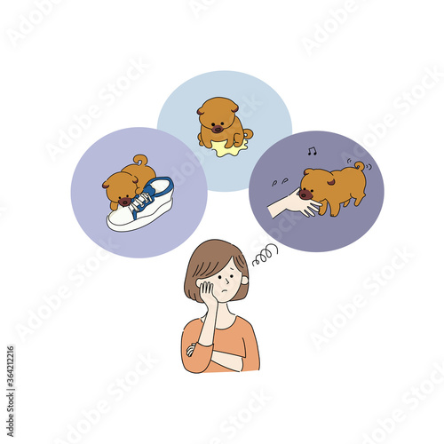 犬のしつけに悩む女性