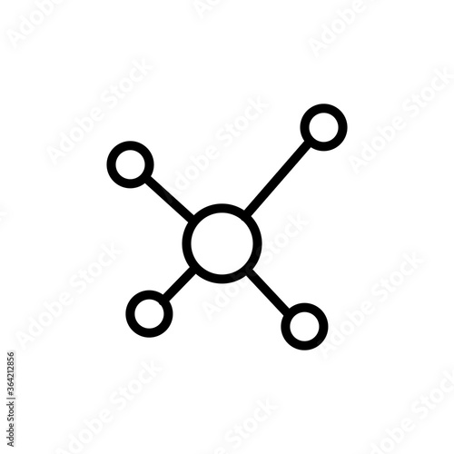 Molecule icon vector logo design template