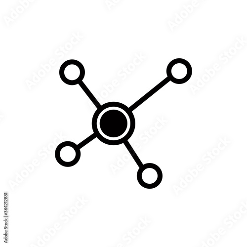 Molecule icon vector logo design template