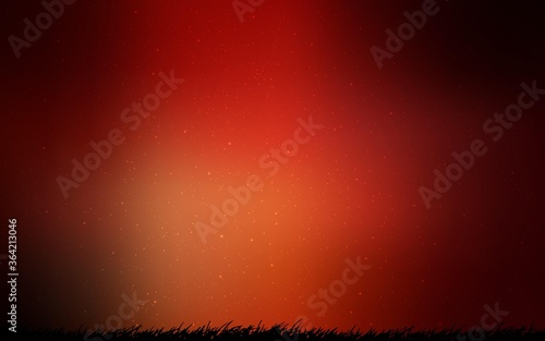 Dark Orange vector background with galaxy stars. Shining colored illustration with bright astronomical stars. Pattern for astrology websites.