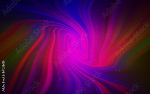 Dark Blue, Red vector layout with cosmic stars. Modern abstract illustration with Big Dipper stars. Pattern for futuristic ad, booklets.