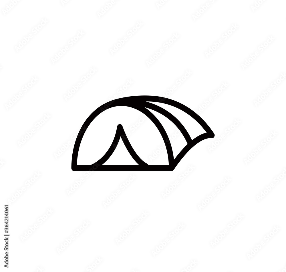 Tent icon vector logo design template Tent icon vector logo design template