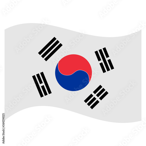 south korea national flags icon vector symbol of country