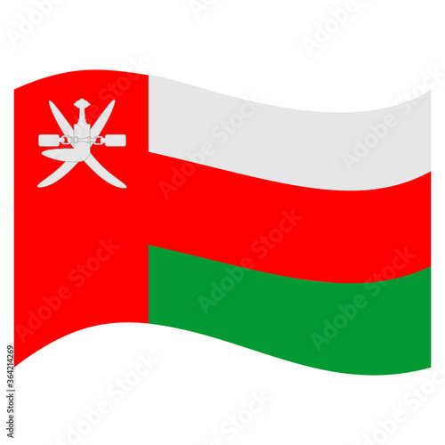 oman national flags icon vector symbol of country