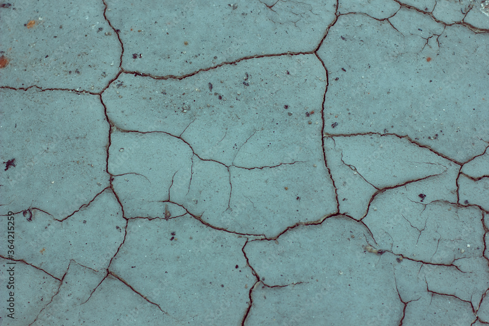 Obraz premium Sandy hilly quarry. Cracked earth