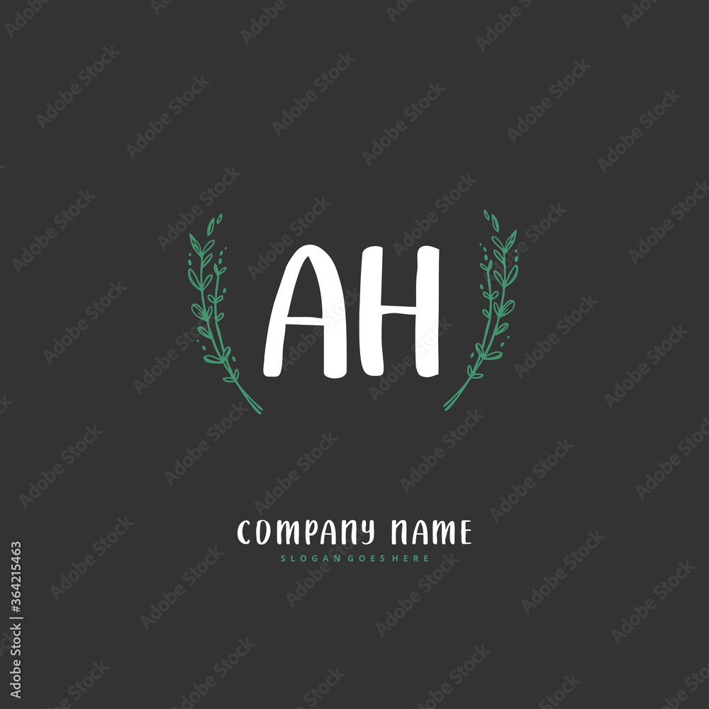A H AH Initial handwriting and signature logo design with circle. Beautiful design handwritten logo for fashion, team, wedding, luxury logo. A H AH Initial handwriting and signature logo design with circle. Beautiful design handwritten logo for fashion, team, wedding, luxury logo.