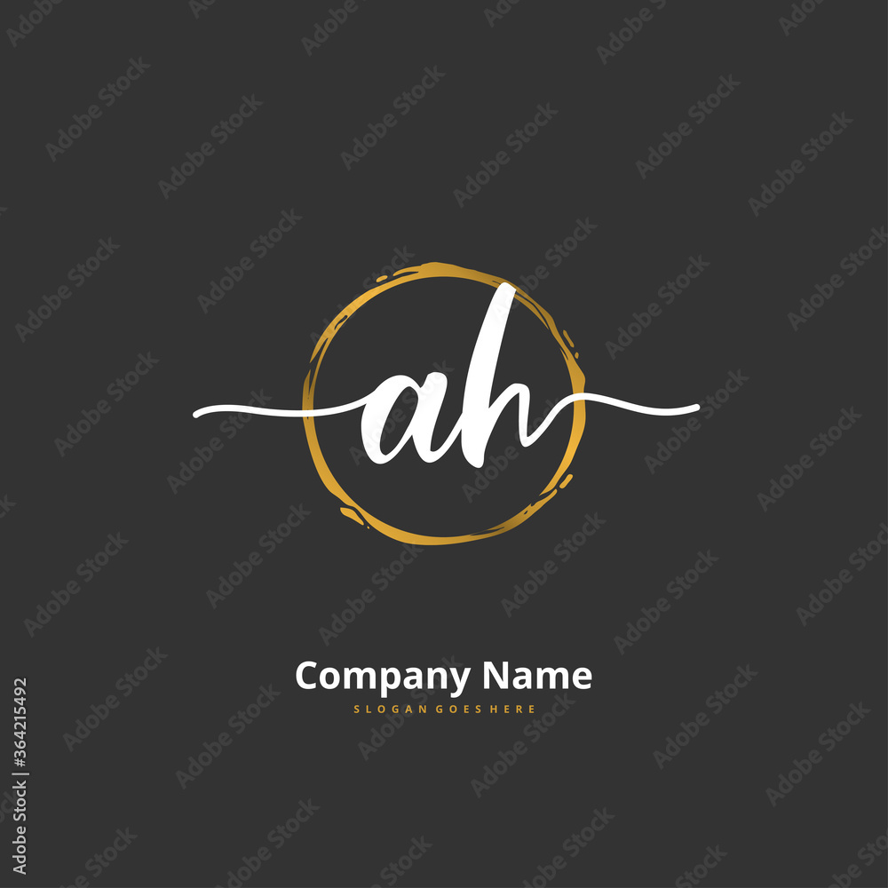 A H AH Initial handwriting and signature logo design with circle. Beautiful design handwritten logo for fashion, team, wedding, luxury logo. A H AH Initial handwriting and signature logo design with circle. Beautiful design handwritten logo for fashion, team, wedding, luxury logo.