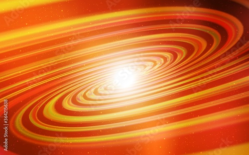 Light Orange vector background with astronomical stars. Blurred decorative design in simple style with galaxy stars. Best design for your ad, poster, banner.