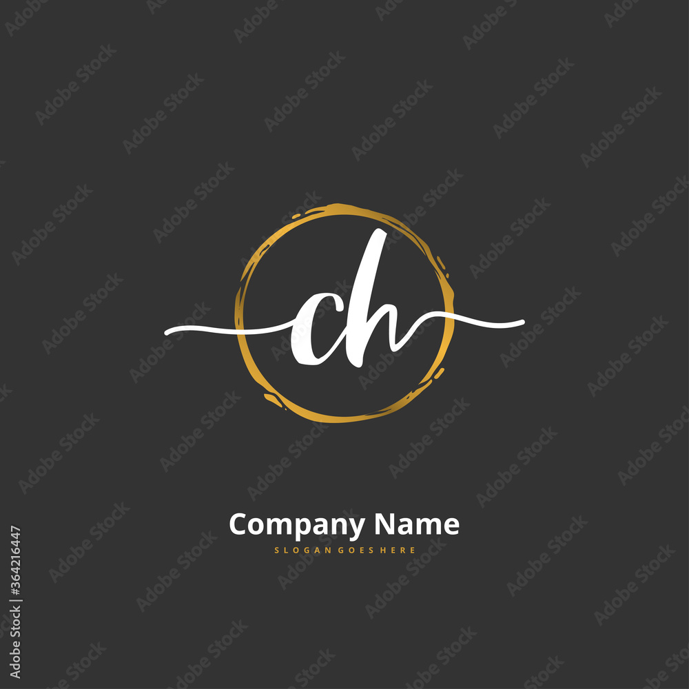 C H CH Initial handwriting and signature logo design with circle. Beautiful design handwritten logo for fashion, team, wedding, luxury logo. C H CH Initial handwriting and signature logo design with circle. Beautiful design handwritten logo for fashion, team, wedding, luxury logo.