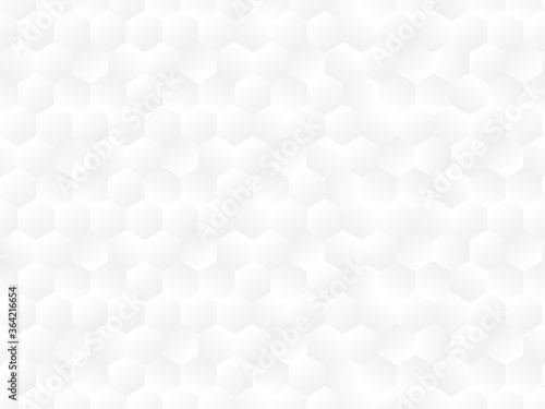 Abstract geometric or isometric tile honeycomb texture white and gray polygon or low poly vector technology concept background. © ant