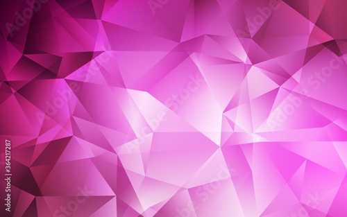 Light Pink vector abstract mosaic pattern. Elegant bright polygonal illustration with gradient. Polygonal design for your web site.