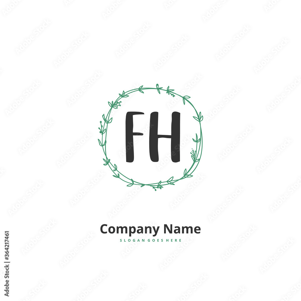 F H FH Initial handwriting and signature logo design with circle. Beautiful design handwritten logo for fashion, team, wedding, luxury logo. F H FH Initial handwriting and signature logo design with circle. Beautiful design handwritten logo for fashion, team, wedding, luxury logo.