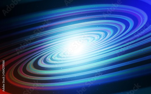 Dark BLUE vector background with astronomical stars. Blurred decorative design in simple style with galaxy stars. Best design for your ad, poster, banner.