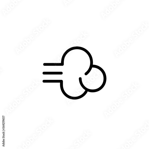 Dashing Away Isolated Realistic Vector Icon. Blowing Illustration Icon