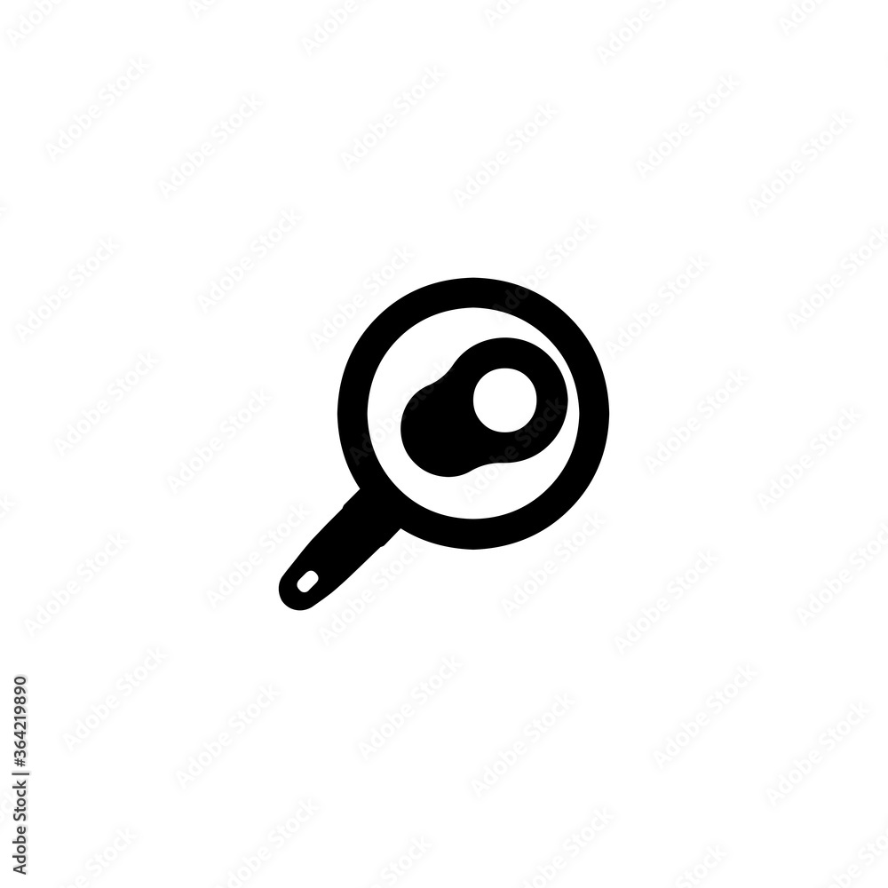 Egg Pan Flat Vector Icon. Isolated Cooking Pan Illustration Egg Pan Flat Vector Icon. Isolated Cooking Pan Illustration
