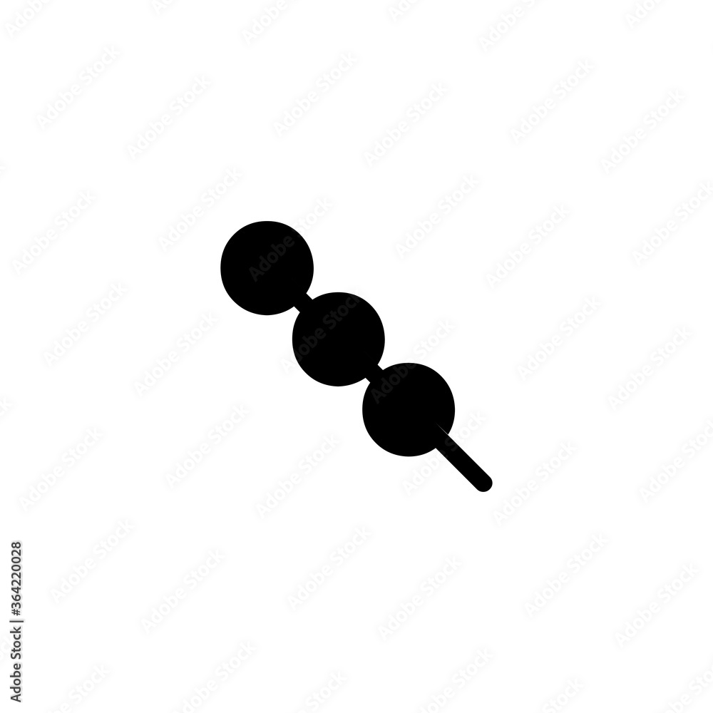 Dango Flat Vector Icon. Isolated Dango Food Dish Illustration Dango Flat Vector Icon. Isolated Dango Food Dish Illustration