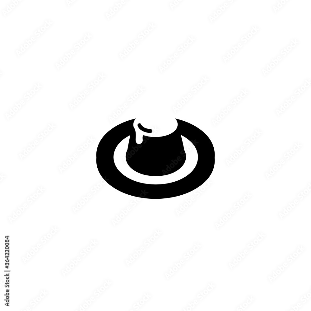 Custard Flat Vector Icon. Isolated Cookie, Sweet Dish, Dessert Illustration