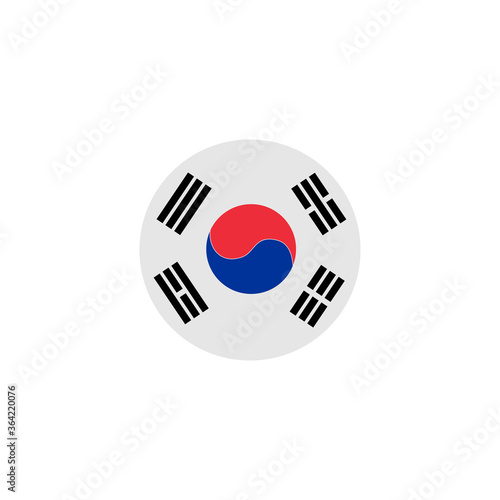 south korea national flags icon vector symbol of country