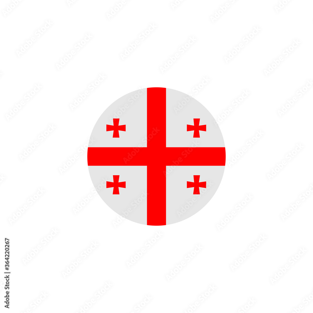 georgia national flags icon vector symbol of country illustration isolated white background