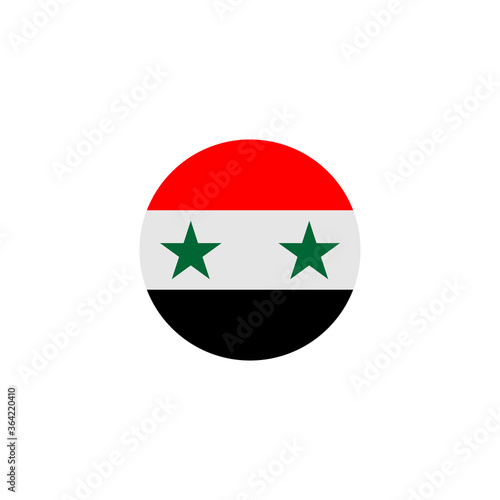 syria national flags icon vector symbol of country illustration isolated white background