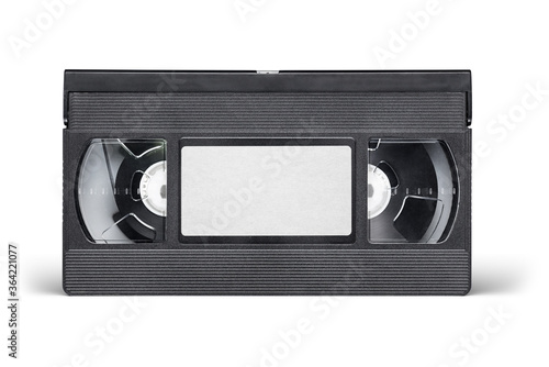 Foto VHS video tape cassette isolated on white