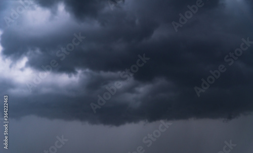 thunder cluds on a rainy sky before the storm